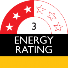 energy rating 3 stars 2400 kilowatt hour